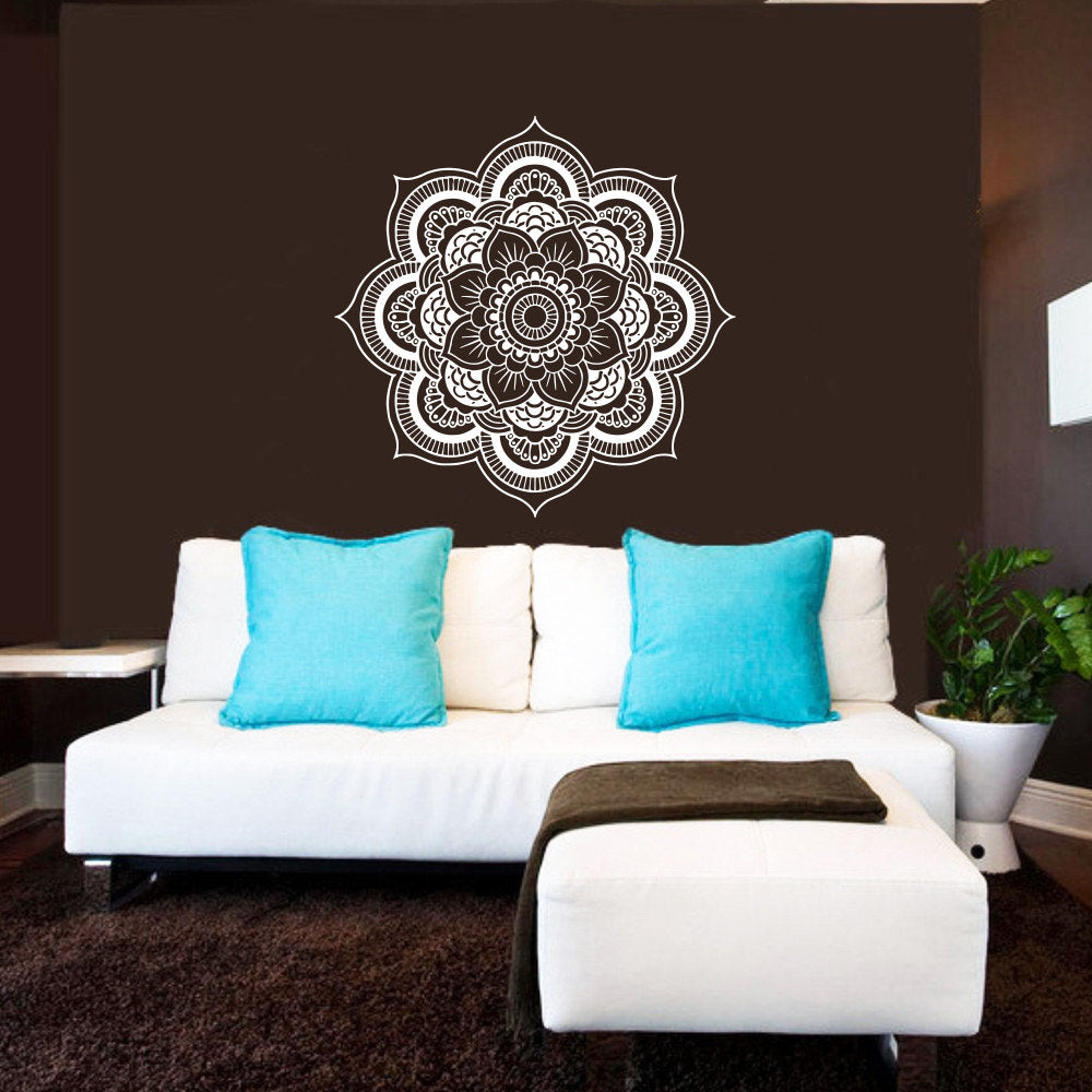 Mandala Flower Patterned Art Designed Wall Decals Home Room Decor Sticker