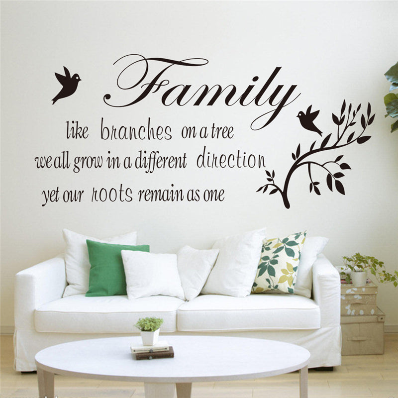 Family Like Branches On The Tree Quotes Wall Stickers Living Room Indo Decalsart Com