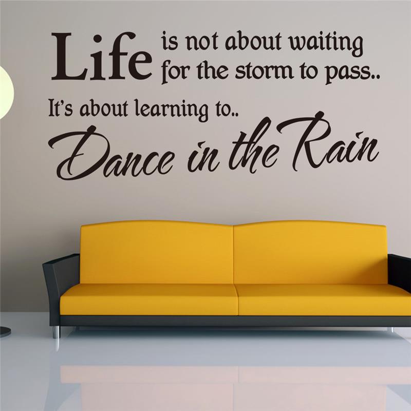 Life Inspirational Quotes Wall Stickers Home Decorations Decals Vinyl Art Room Mural Posters