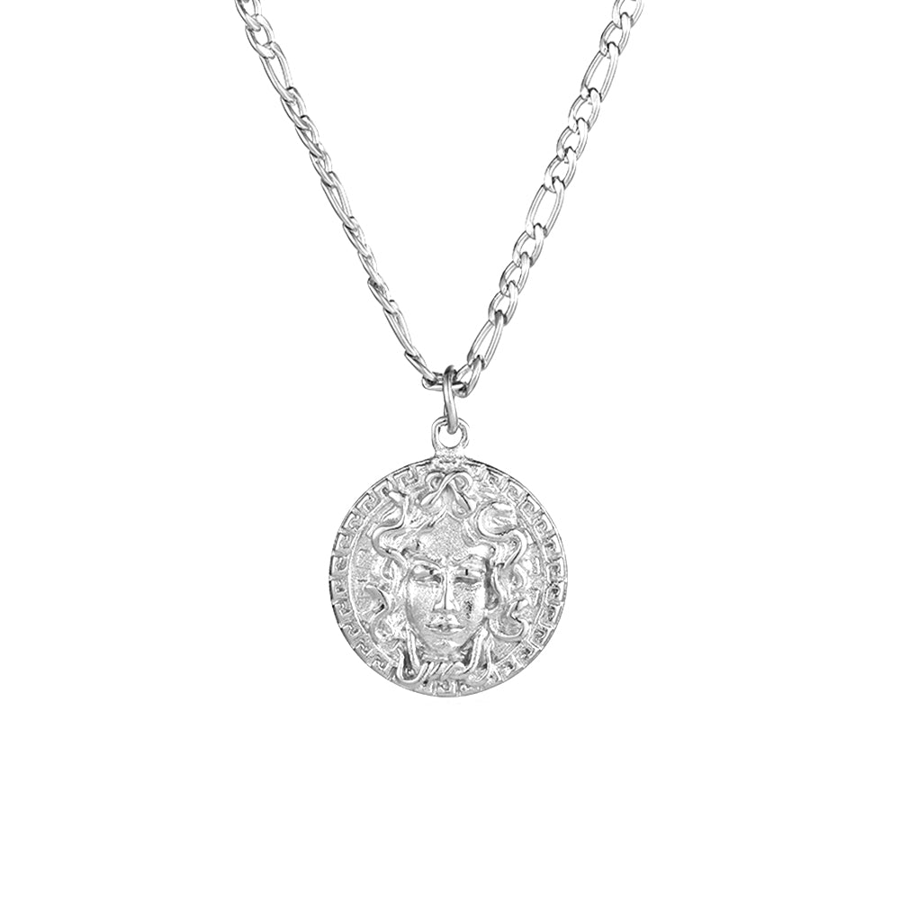 medusa necklace silver