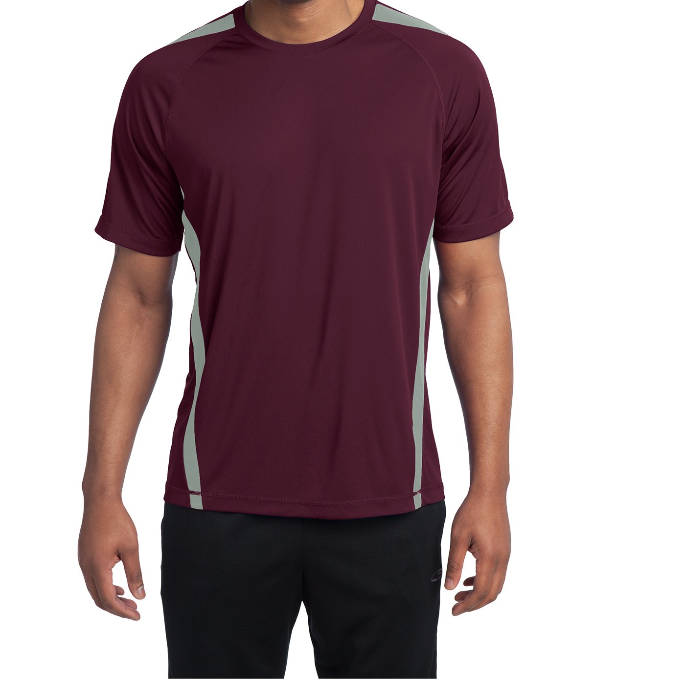 Men's Colorblock PosiCharge Competitor Tee - Maroon/ Silver