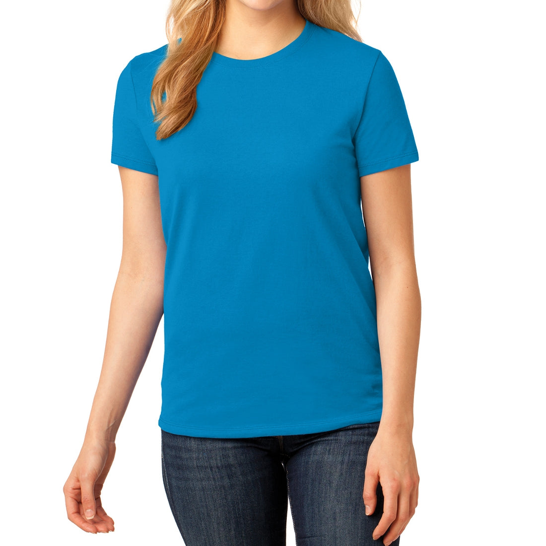 Ladies Core Cotton Tee - Sapphire