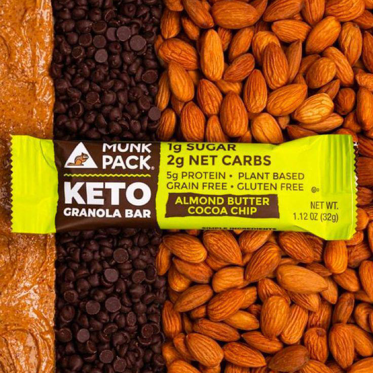 Load image into Gallery viewer, Munk Pack Almond Butter Cocoa Chip Keto Granola Bar