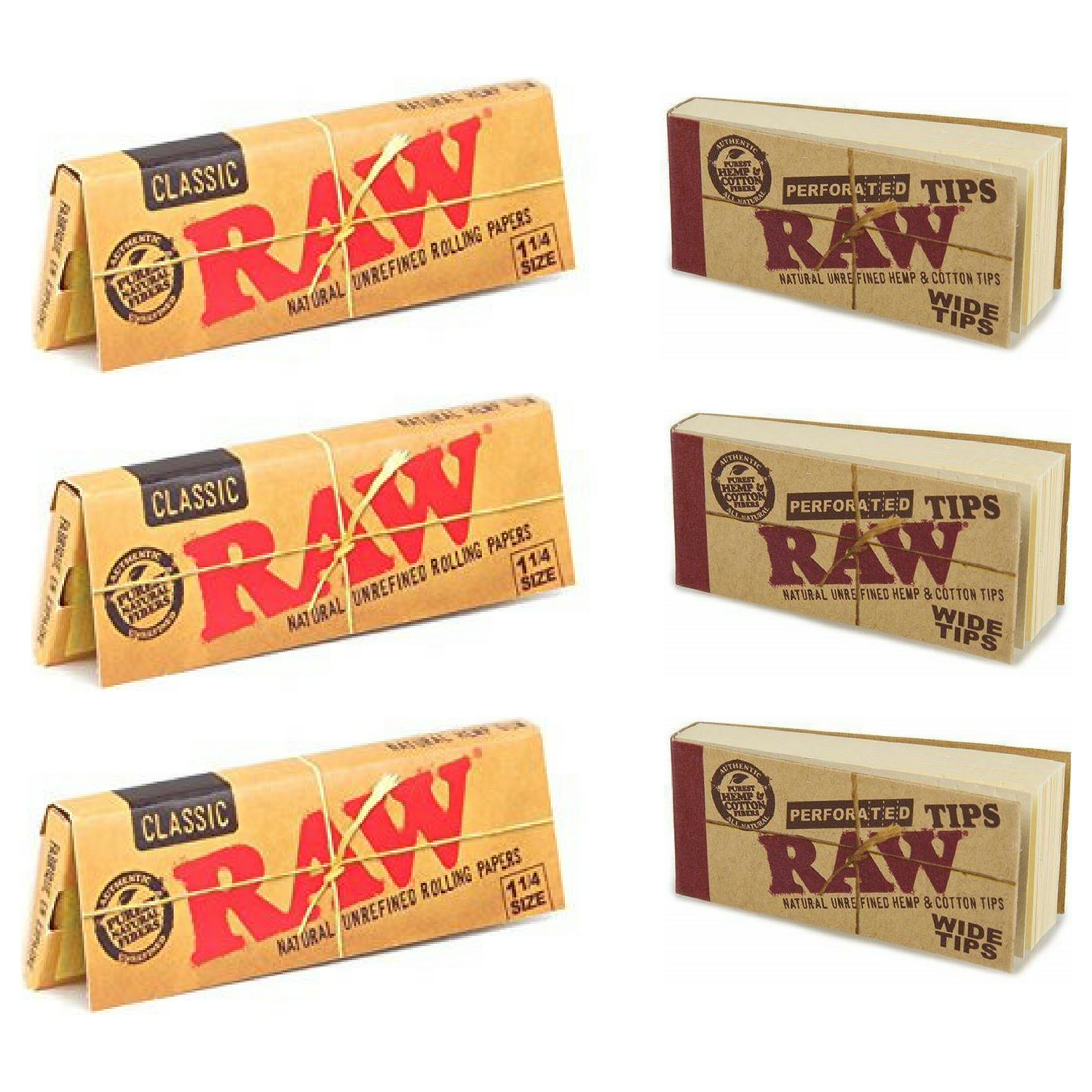 Pre Rolled Tips RAW GIRL 13x11 Large TRAY 1 1/4 3 Packs Classic Rolling Papers 