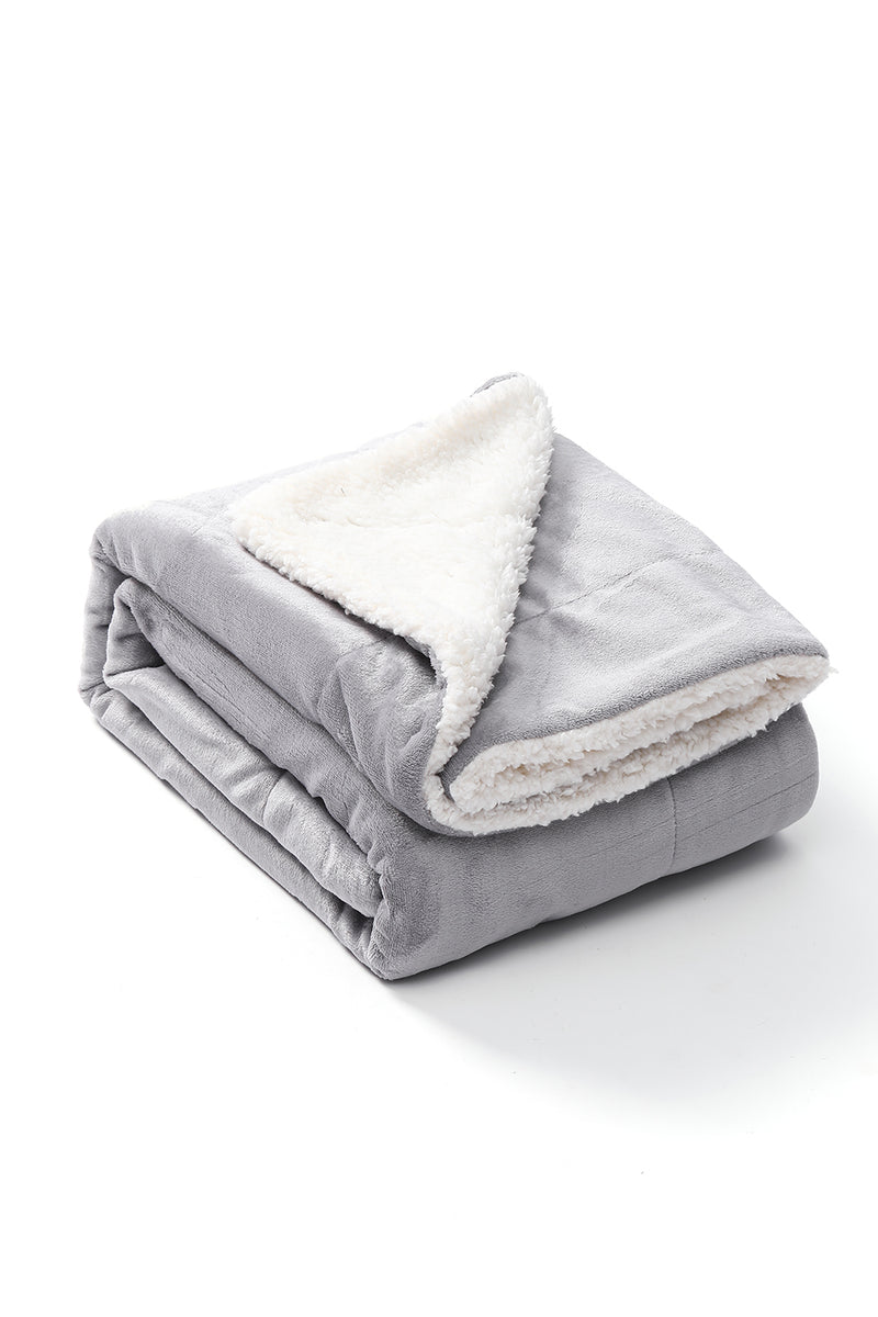Just Cozy Grey - Sherpa Blanket. 3