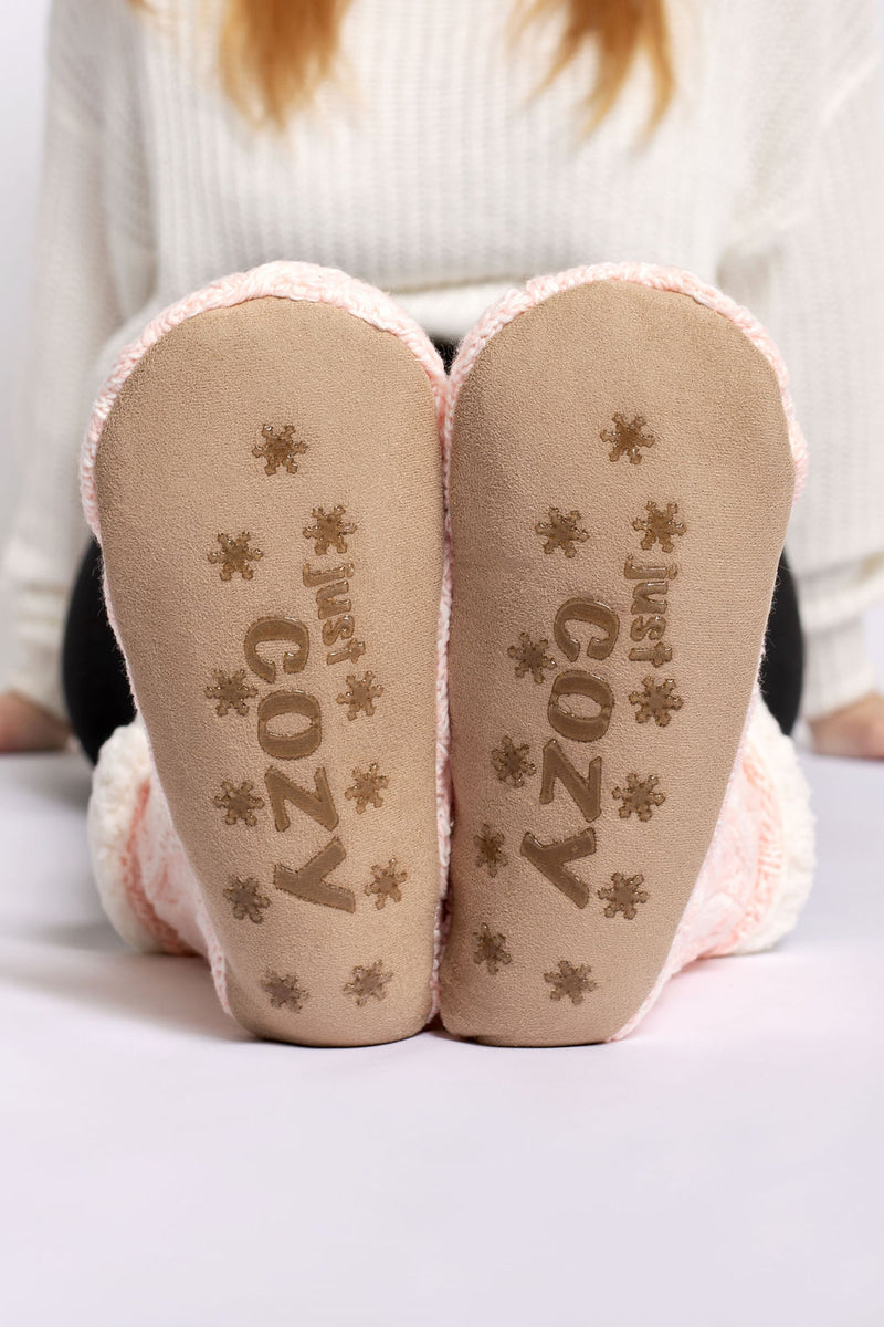 Just Cozy Coral - Cozy Slipper Socks. 3