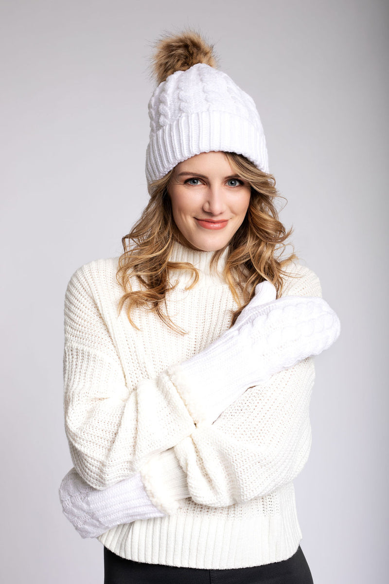 Just Cozy White - Cozy Lined Hat. 2