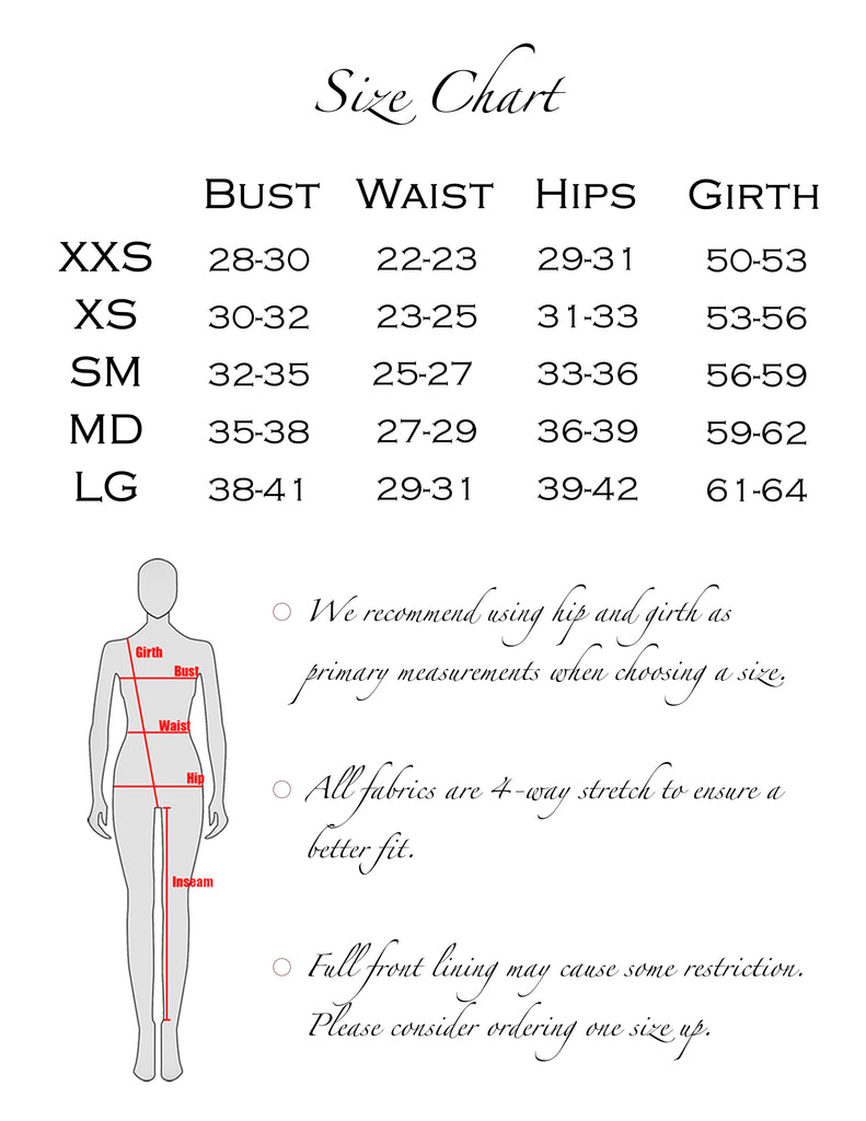 thirties bust waist hip measurements