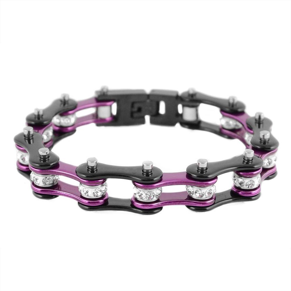 purple bike chain