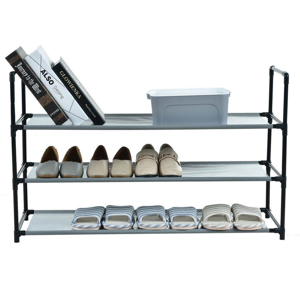 3 Tier Shoe Rack With Fabric Shelves Magasins Hart Hart Stores