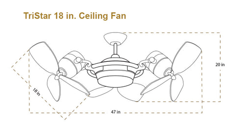 Tristar Ceiling Fan Dimensions