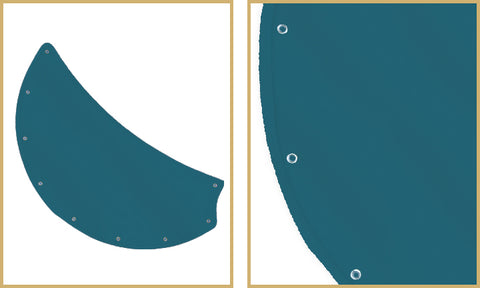 Turquoise sunbrella canvas nautical blades