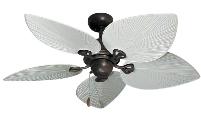 42 Inch Bombay Ceiling Fan Pure White Leaf Blades
