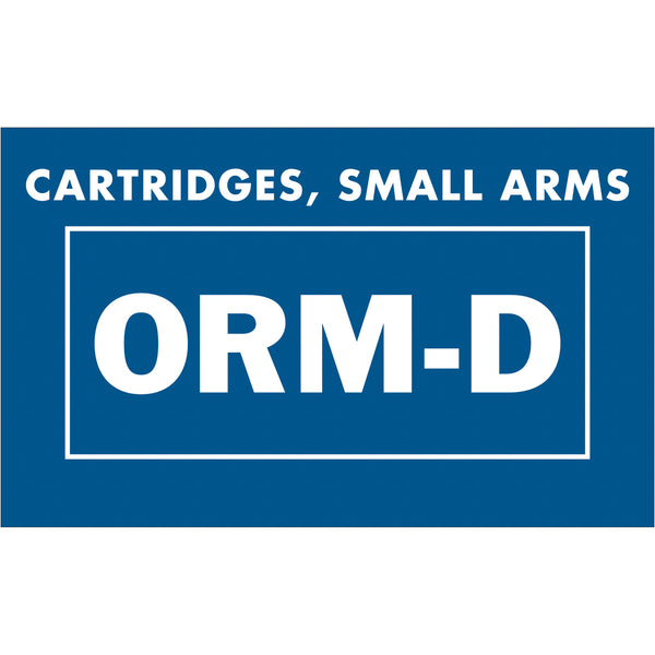 500 Roll of Cartridges Small Arms ORM-D DOT Blue Label 2 1/4" x 1 3/8" Stickers 