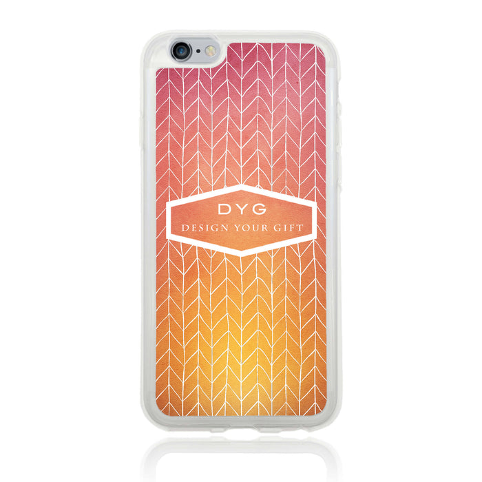 ZigZag Ombre with your Text - iPhone 6 Plus Clear Phone Case - hot summer colours design