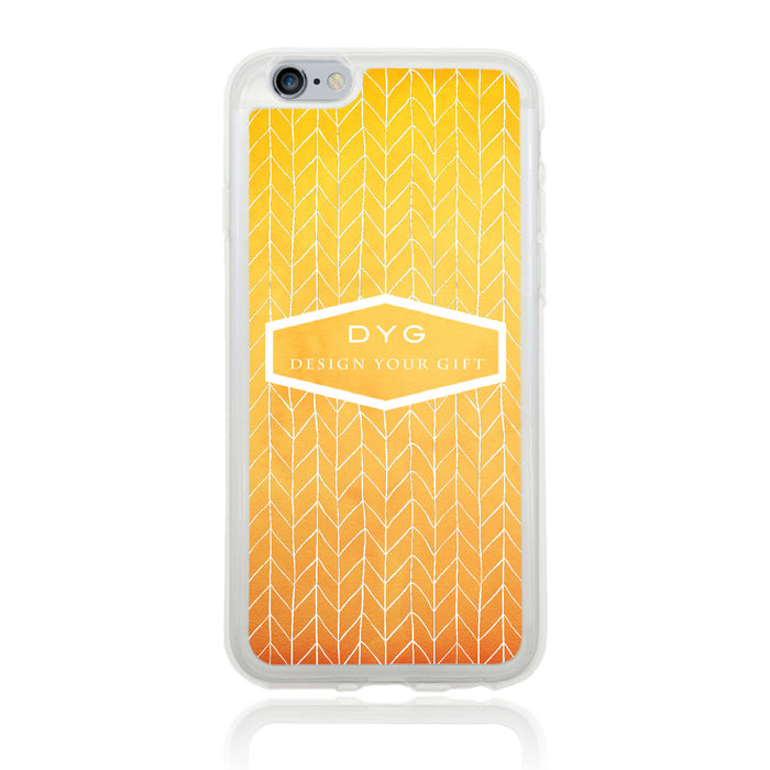 iPhone 6 Clear Phone Case | Text Phone Case | ZigZag Ombre - summer colours design