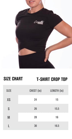 V-Cut Crop Top T-shirt