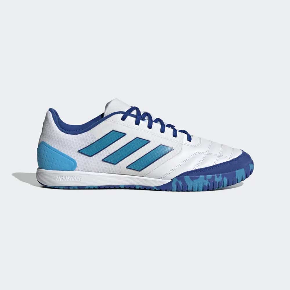 Men's Top Sala Indoor Soccer Shoes - White/Aqua/Royal Blue – Gazelle Sports