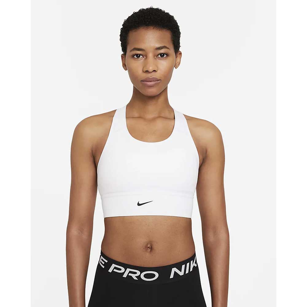 Reorganizar Gárgaras acento Women's Nike Swoosh Longline Bra Med Padded - White/Black – Gazelle Sports
