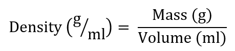 determine a formulation’s density