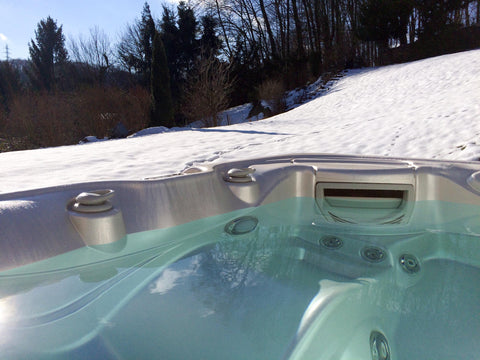 hot tub in snow