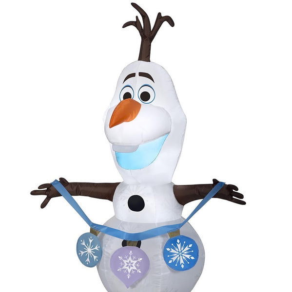 Airblown Disneys Frozen Ii Olaf Holding String Of Ornaments Inflatable