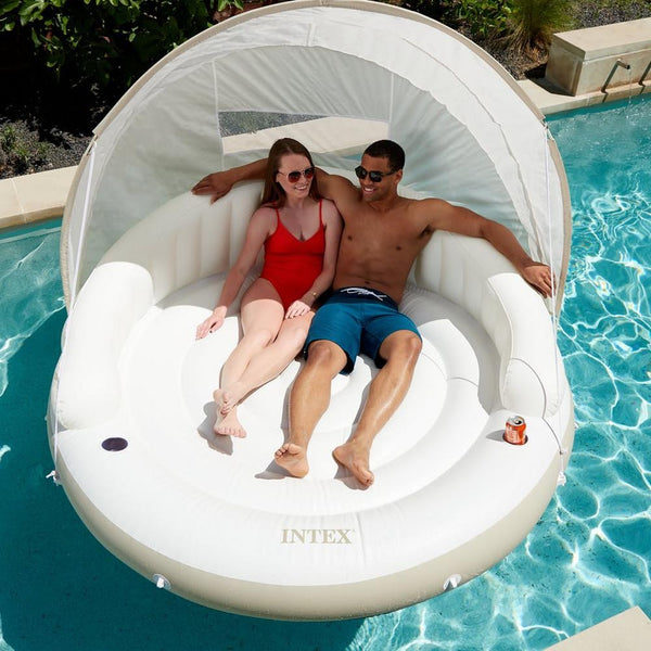 Inflatable Canopy Island from Intex | Inflatable Beds for Pools | Pool