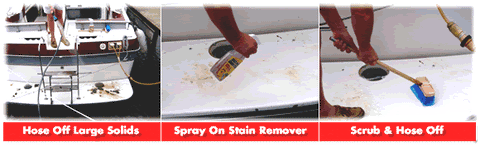 Boat Brite Bird & Spider Poop Boat Stain Remover - before and after photo
