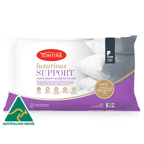 High Profile Pillow RRP $54.95 Tontine Luxe Down Like Support Low Medium 