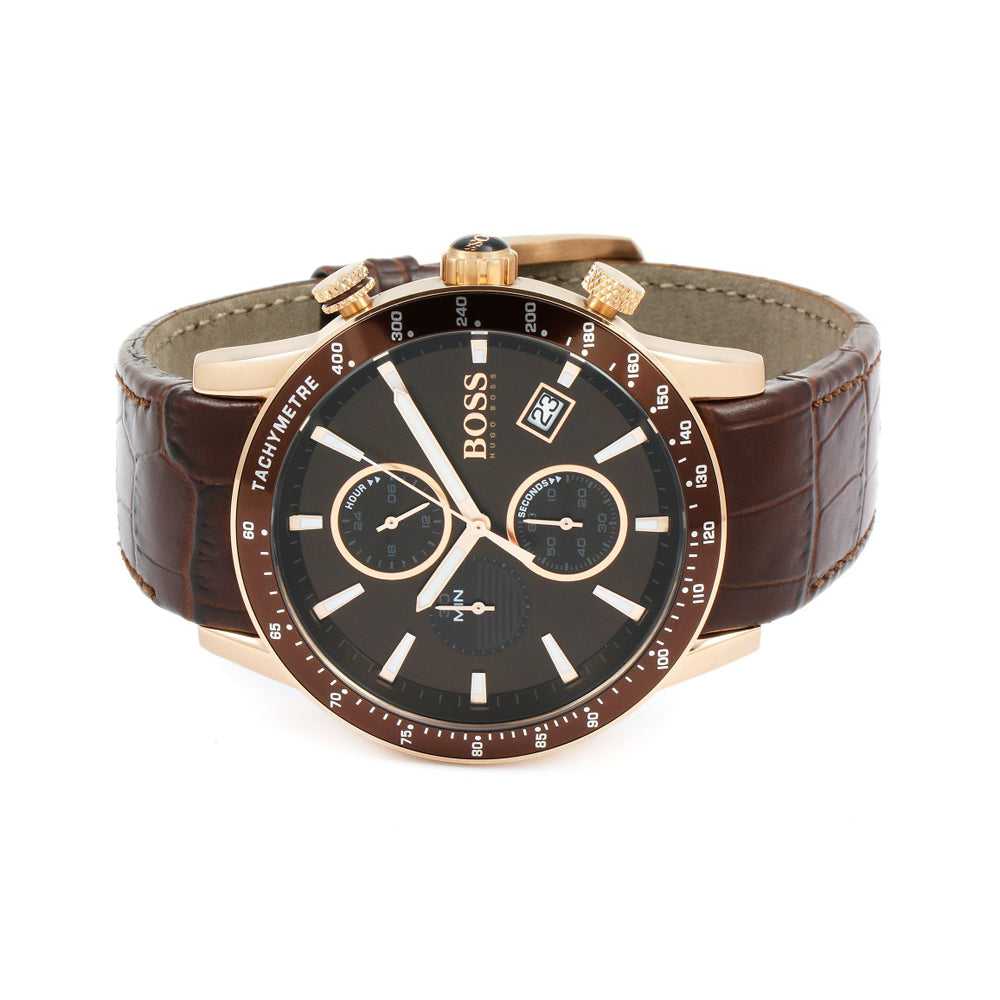 hugo boss rafale chronograph brown