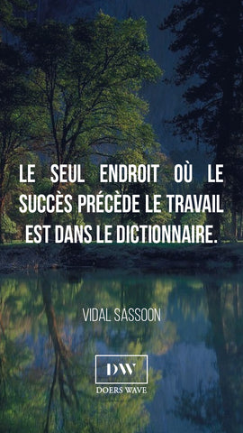 « Le seul endroit où le succès précède le travail est dans le dictionnaire. »  VIDAL SASSOON