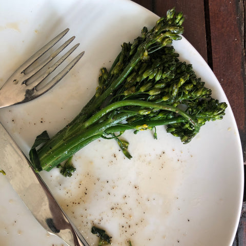 korean recipe broccoli rabe infrared-roasted perilla oil korean roasted bamboo salt sea salt ginkgo vinegar