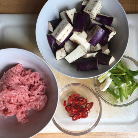 korean recipe ssamjang eggplant chicken bokkeum stir fry infrared-roasted sesame oil infrared-roasted sesame oil ssamjang doenjang fermented soybean paste gochujang fermented chile chili paste