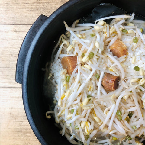 korean recipe bean sprouts rice infrared-roasted sesame seeds infrared-roasted sesame oil ganging korean soy sauce