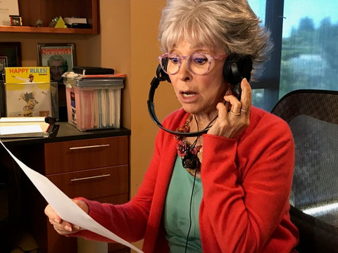 Rita Moreno recording the role of Elizabeth Cady Stanton in Spanish as part of the “Talking Statues” initiative that will bring the statue’s subjects to life.