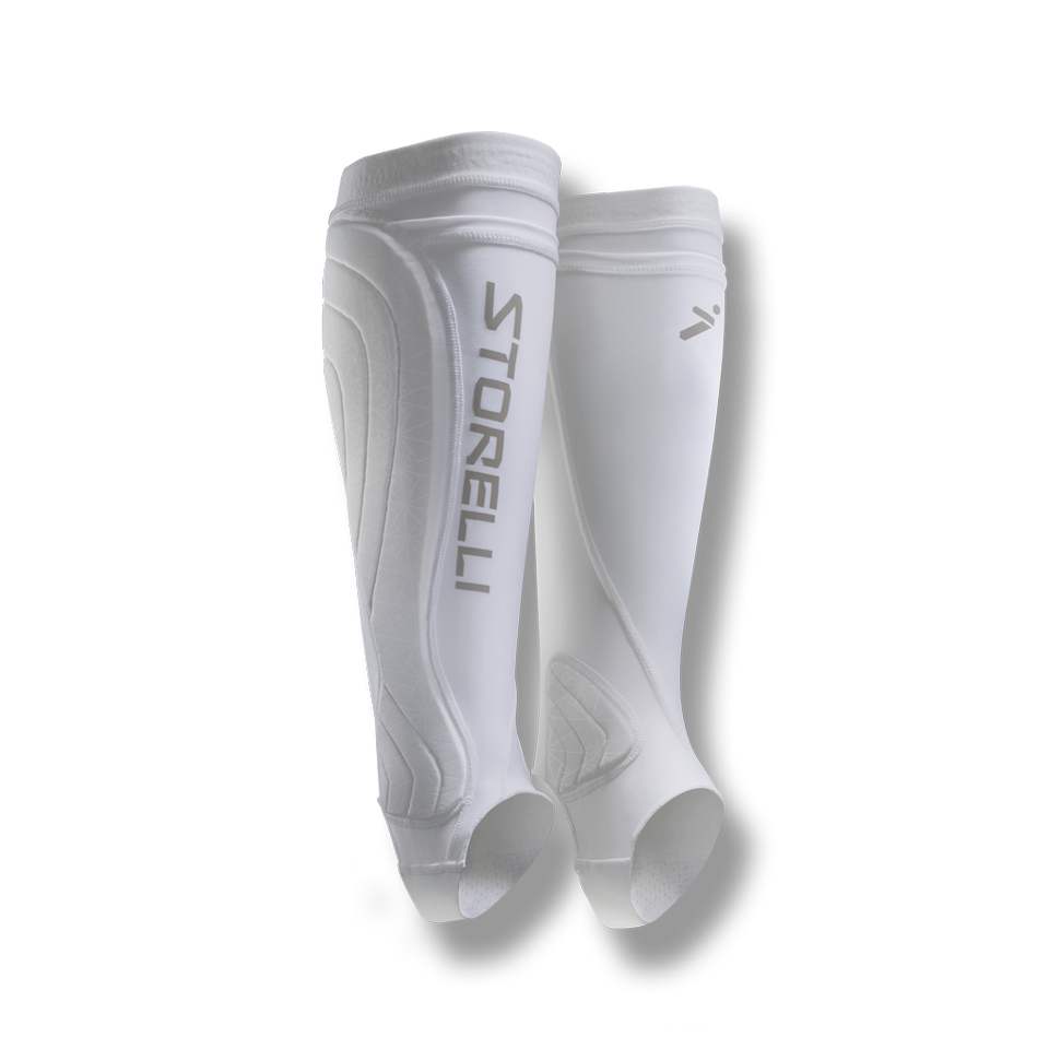 Storelli Bodyshield Soccer Leg Guard Shin Guard White Pair