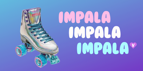 Pictured: The Impala Holographic Quad Roller Skate which is one of our top 10 best outdoor roller skates for beginners.