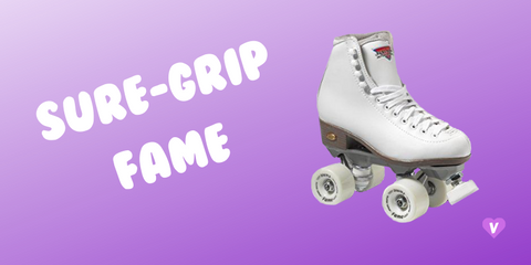 Pictured: The white Sure-Grip Fame skate which is one our favorite roller skates for beginners AND it's vegan!
