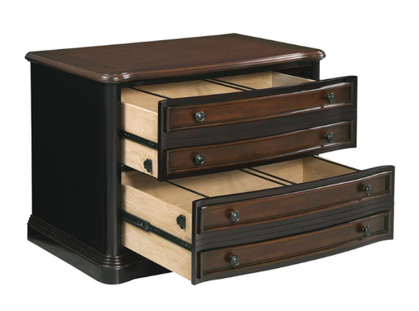 Gorman Dark Wood File Cabinet Wallaroo S Furniture And Mattresses