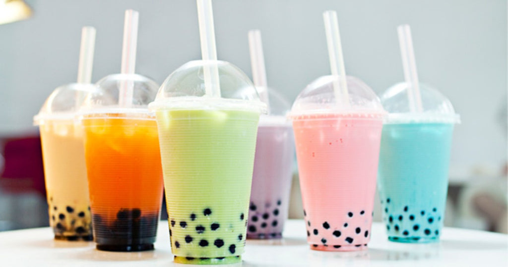 A variety of bubble tea