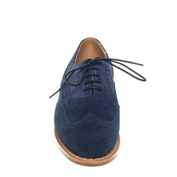 navy suede brogues womens