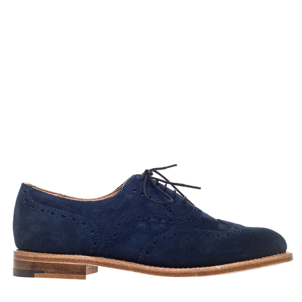 navy suede brogues womens