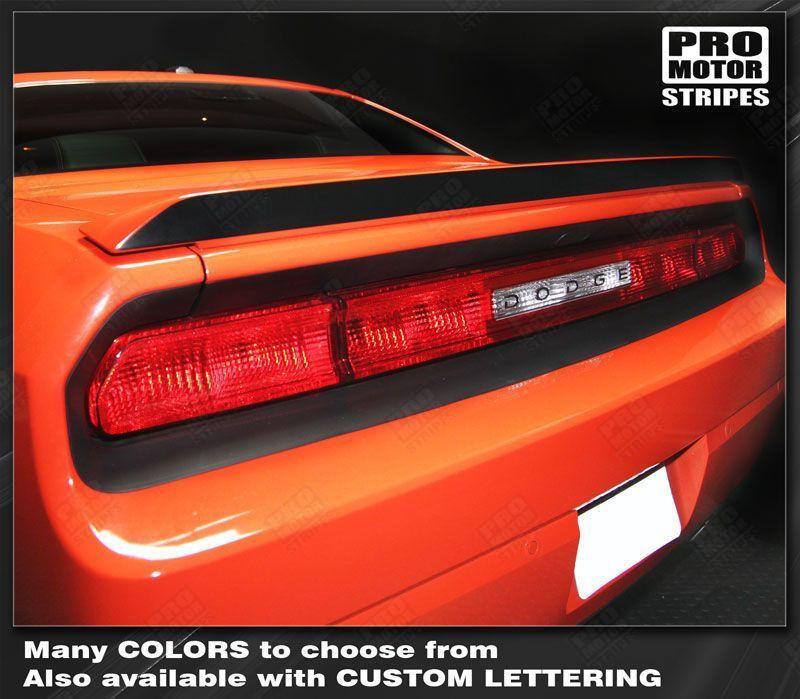 Dodge Challenger 2008-2014 Spoiler Rear Wing Blackout Stripe Decal 152 | Pro Motor Stripes