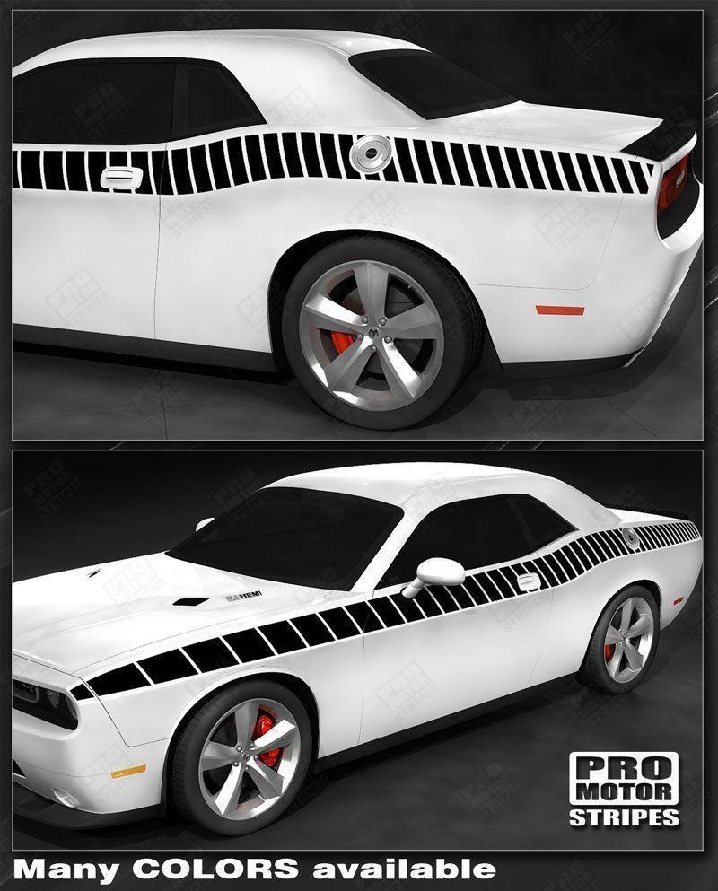 Dodge Challenger 2008-2021 CUDA Full Strobe Side Stripes 132229426701