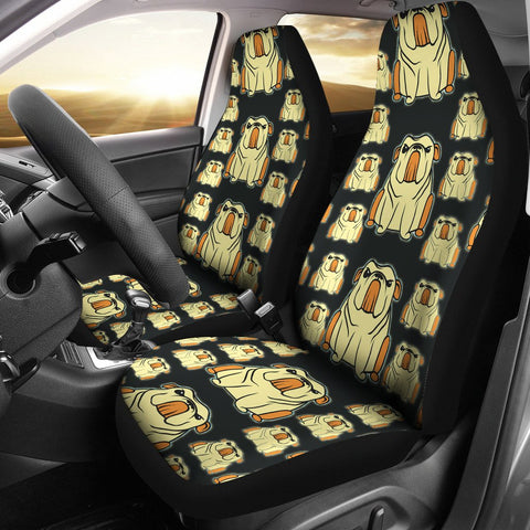 Cartoonized Bulldog Pattern Print Car Seat Covers-Free Shipping