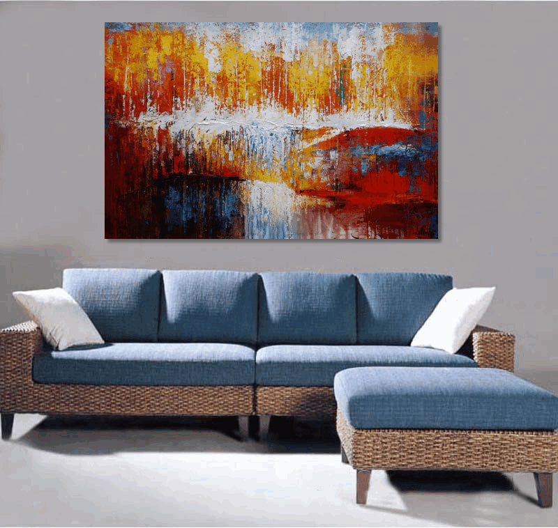 Large Art, Living Room Wall Art, Abstract Painting, Large Painting, Or