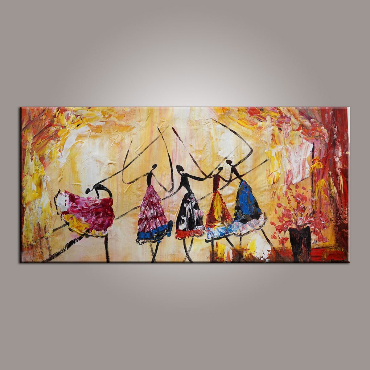 Canvas Painting, Abstract Painting, Large Art, Ballet Dancer Art, Abst – Art  Painting Canvas