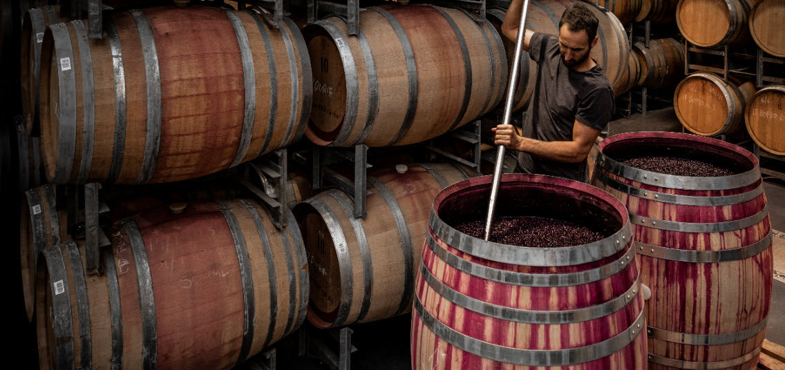 Andrew Kalleske Plunging the Old Vine Shiraz