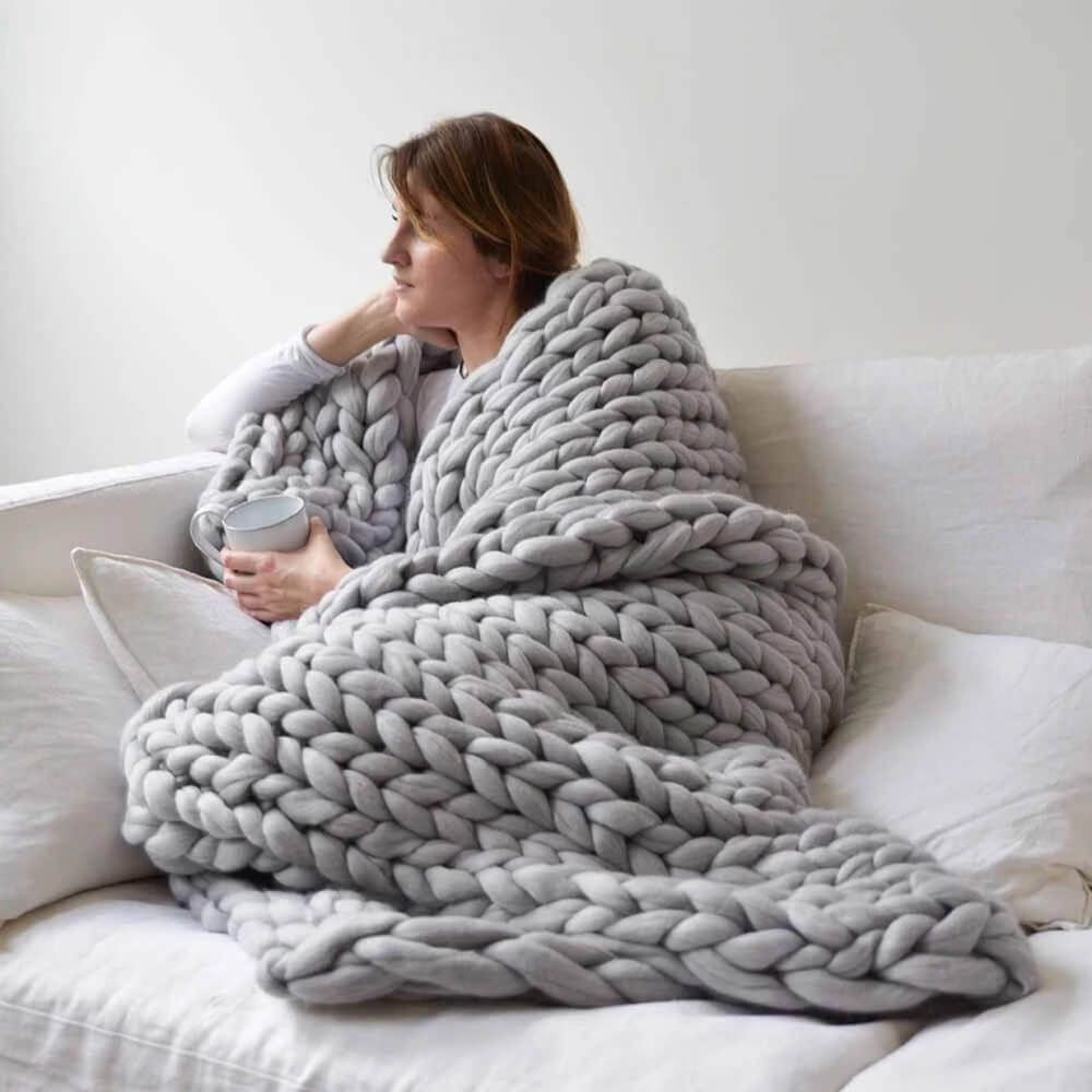 Original Oversized Knit Blanket Metfine