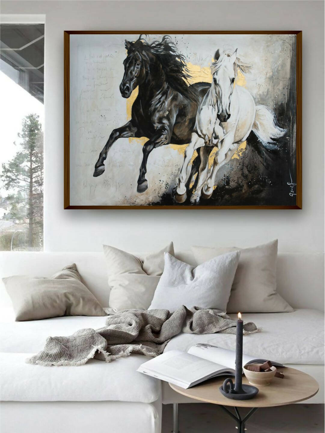 Black and White Horse Art – Pisarto